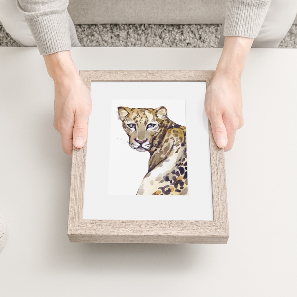 Jaguar Watercolor Wall Art Print Poster Unframed, Leopard Print - Picture 8 of 8